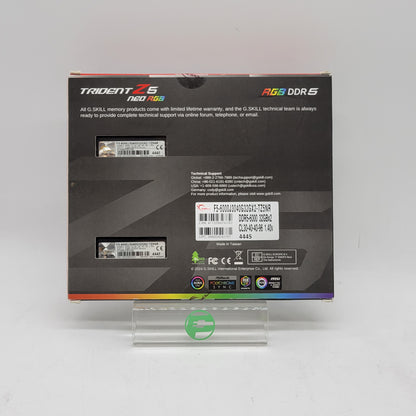 New G.Skill Trident Z5 NEO RGB 64GB (2x32GB) RAM DDR5 6000MT/s Gaming RAM