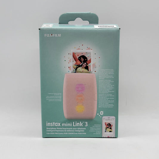 New Fujifilm instax mini Link 3 Rose Pink Smartphone Printer