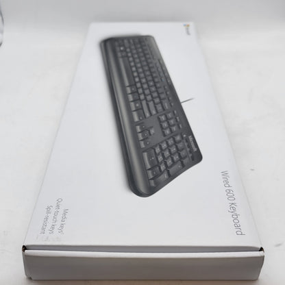 New Microsoft Wired 600 Keyboard 1576 Wired Keyboard Black