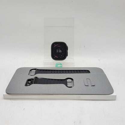 Unlocked Apple Watch Ultra 3 49MM Black Titanium Black Ocean Band MF0J4LW/A