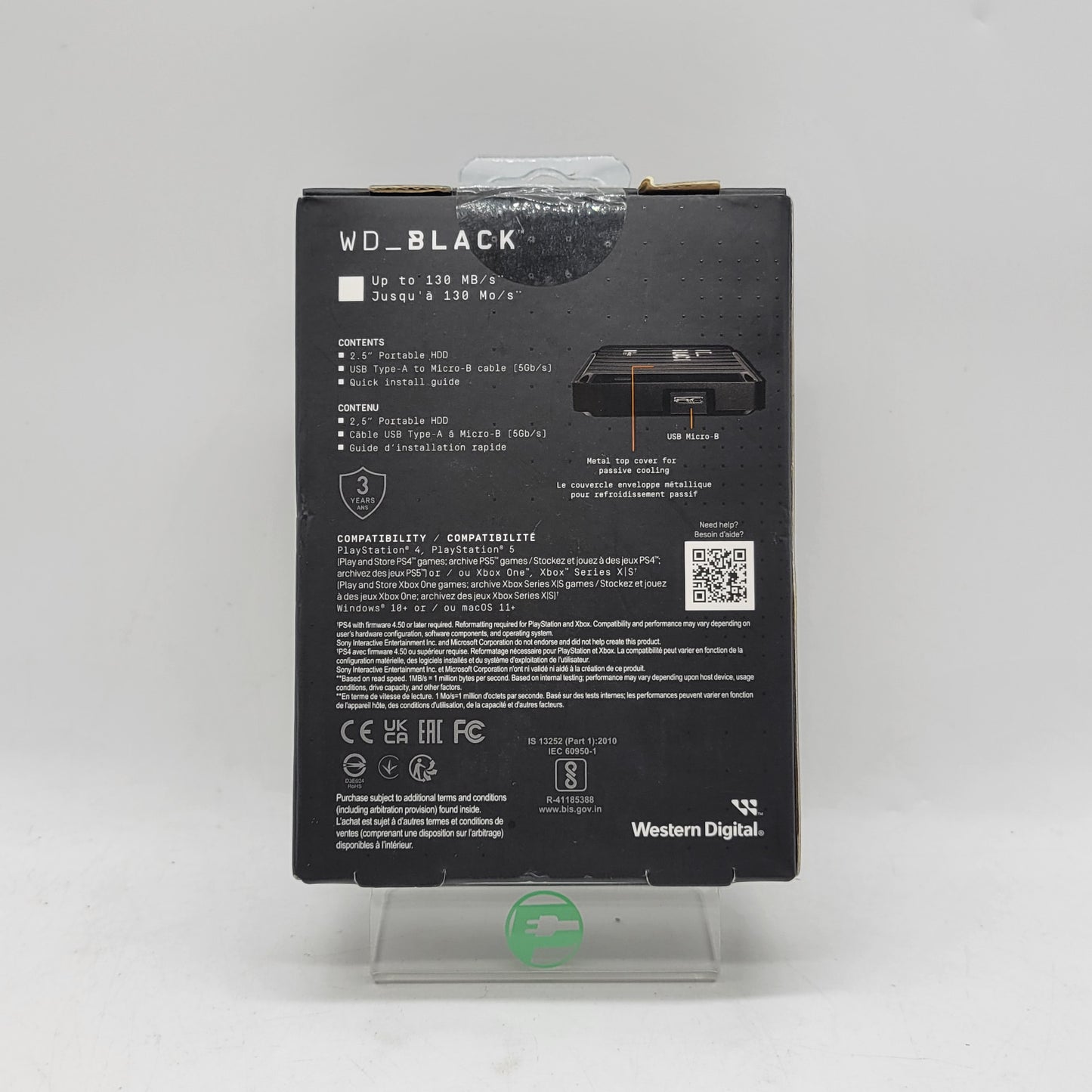 New Western Digital WD 2.5" BLACK P10 Game Drive 5TB Micro USB-B to USB-A HDD