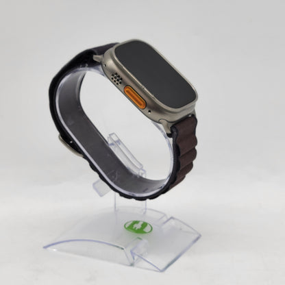 Unlocked Apple Watch Ultra 2 49MM Natural Titanium Alpine Loop Rubs MRF23LW/A