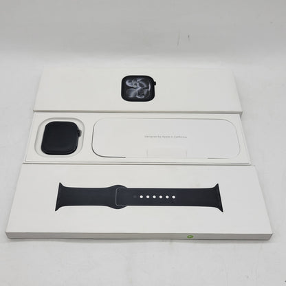 GPS Only Apple Watch Series 11 42MM Jet Black Aluminum Black Sport Band 