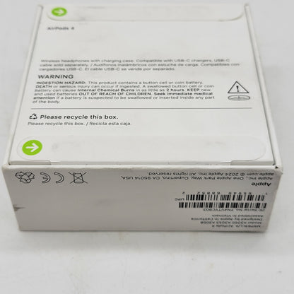 New Apple AirPods 4th Gen with Charging Case A3053 A3050 A3058 MXP63LL/A