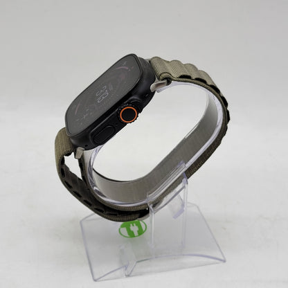 Unlocked Apple Watch Ultra 3 49MM Black Titanium Green Alpine Loop MF0J4LW/A
