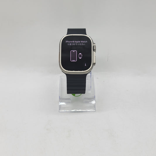 Unlocked Apple Watch Ultra 49MM Natural Titanium Ocean Blue Band MQET3LL/A