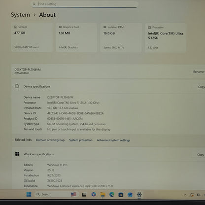 Lenovo ThinkPad E16 Gen 2 16" Core Ultra 5 125U 1.3GHz 16GB RAM 512GB SSD
