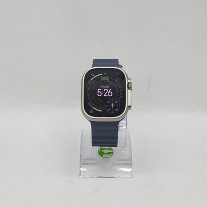 Unlocked Apple Watch Ultra 3 49MM Natural Titanium Blue Ocean Band MEWH4LW/A