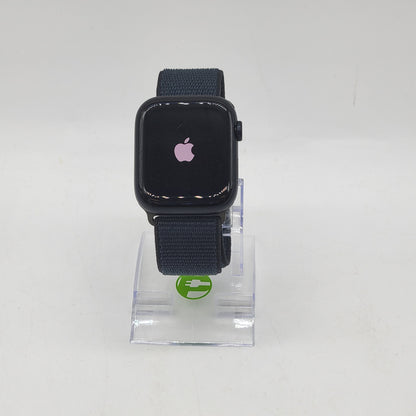 Unlocked Apple Watch Series 9 45MM Black Aluminum Beige Nylon Band MRMF3LW/A