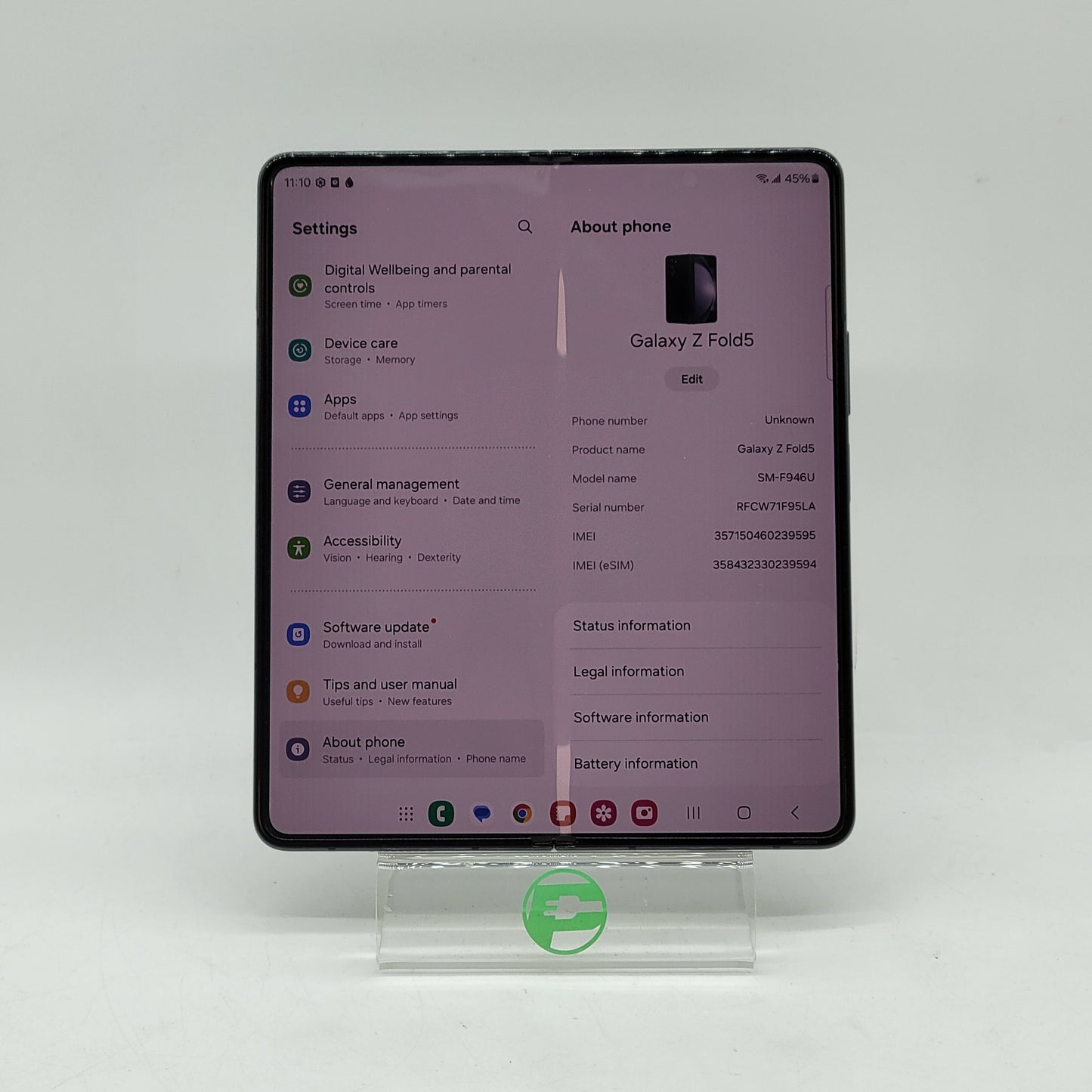 Unlocked Samsung Galaxy Z Fold5 12GB RAM 256GB SM-F946U Black