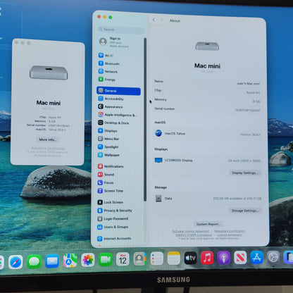 2020 Apple Mac Mini M1 8 Core 3.2GHz 8GB RAM 256GB SSD A2348
