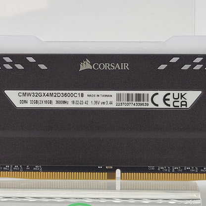 Corsair Vengeance RGB Pro 32GB (2x16GB) RAM DDR4 3600MHz CMW32GX4M2D3600C18