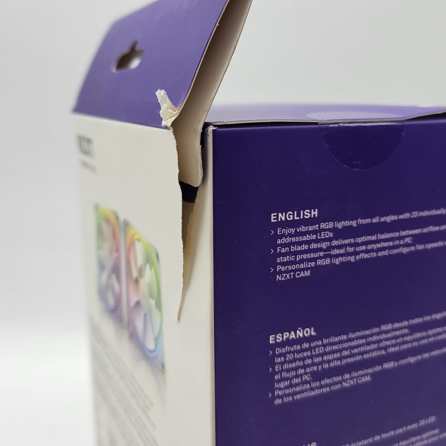 New NXZT F120RGB DUO Dual Sided RGB Fan with RGB Controller RF-D12TF-W1