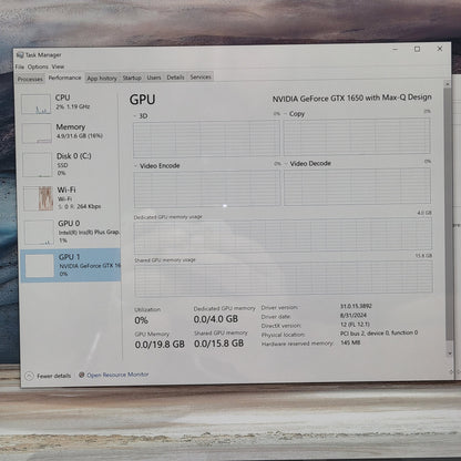 Microsoft Surface Book 3 1899 i7-1065G7 1.3GHz 32GB RAM 512GB SSD GTX 1650 Max-Q