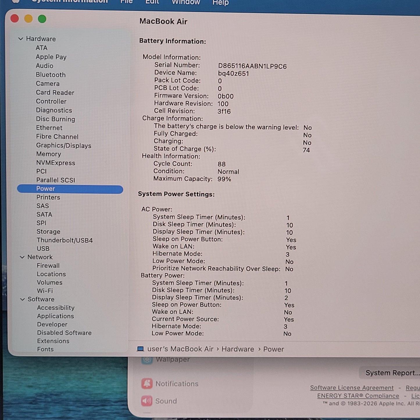 2025 Apple MacBook Air 15" M4 10C GPU 4.5GHz 16GB RAM 256GB SSD A3241