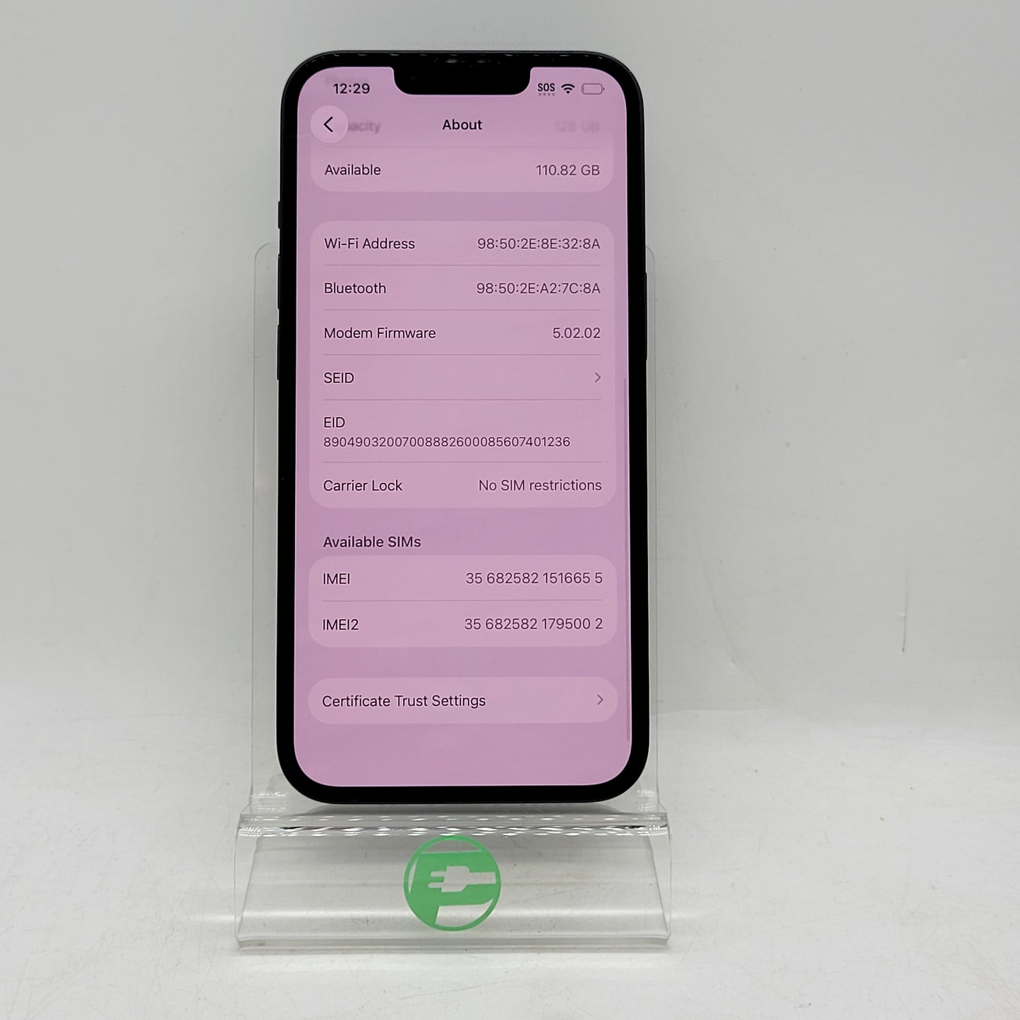 Factory Unlocked Apple iPhone 13 128GB Midnight MLA23LL/A