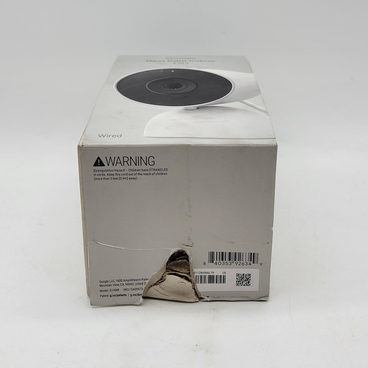 New Google Nest Cam 3rd Gen Indoor Camera Black/White G1NRR