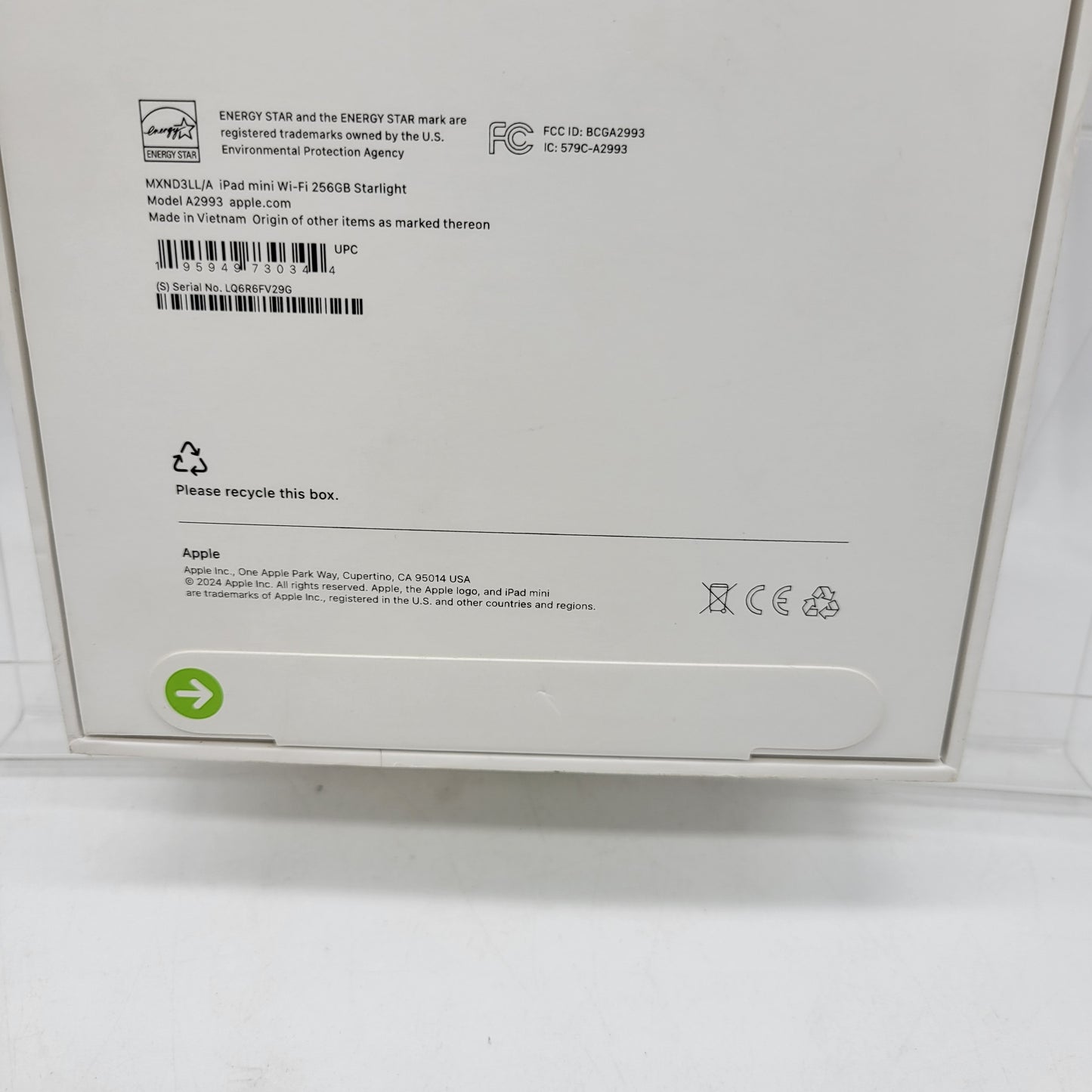 New WiFi Only Apple iPad mini (A17 Pro) 256GB Starlight MXND3LL/A