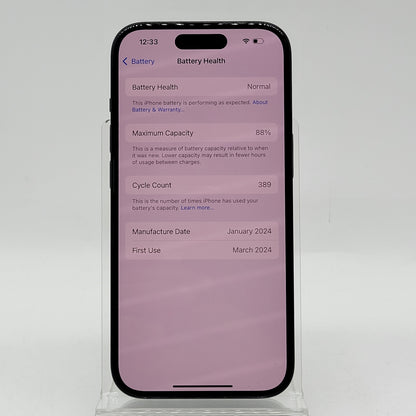 Unlocked Apple iPhone 15 128GB Black MTLV3LL/A