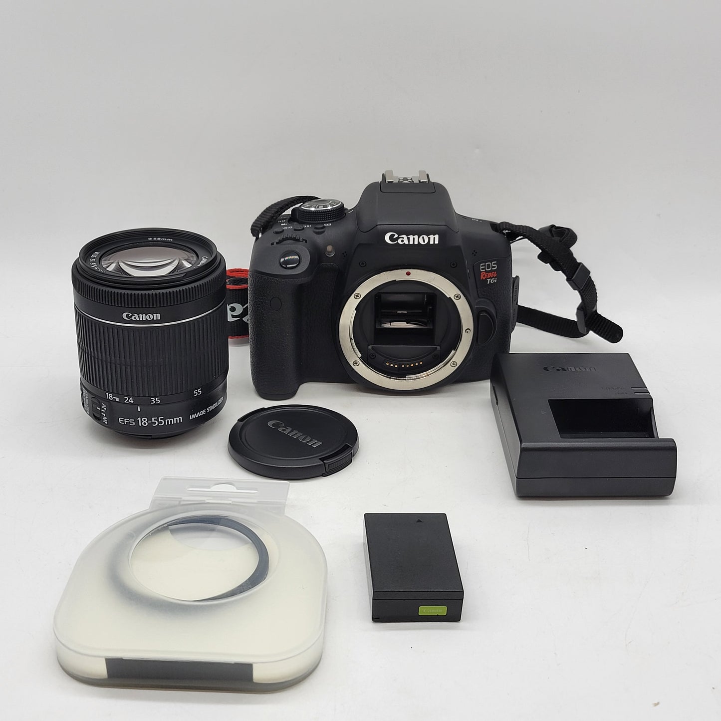 Canon EOS Rebel T6i 24.2MP Digital SLR DSLR Camera With Lens