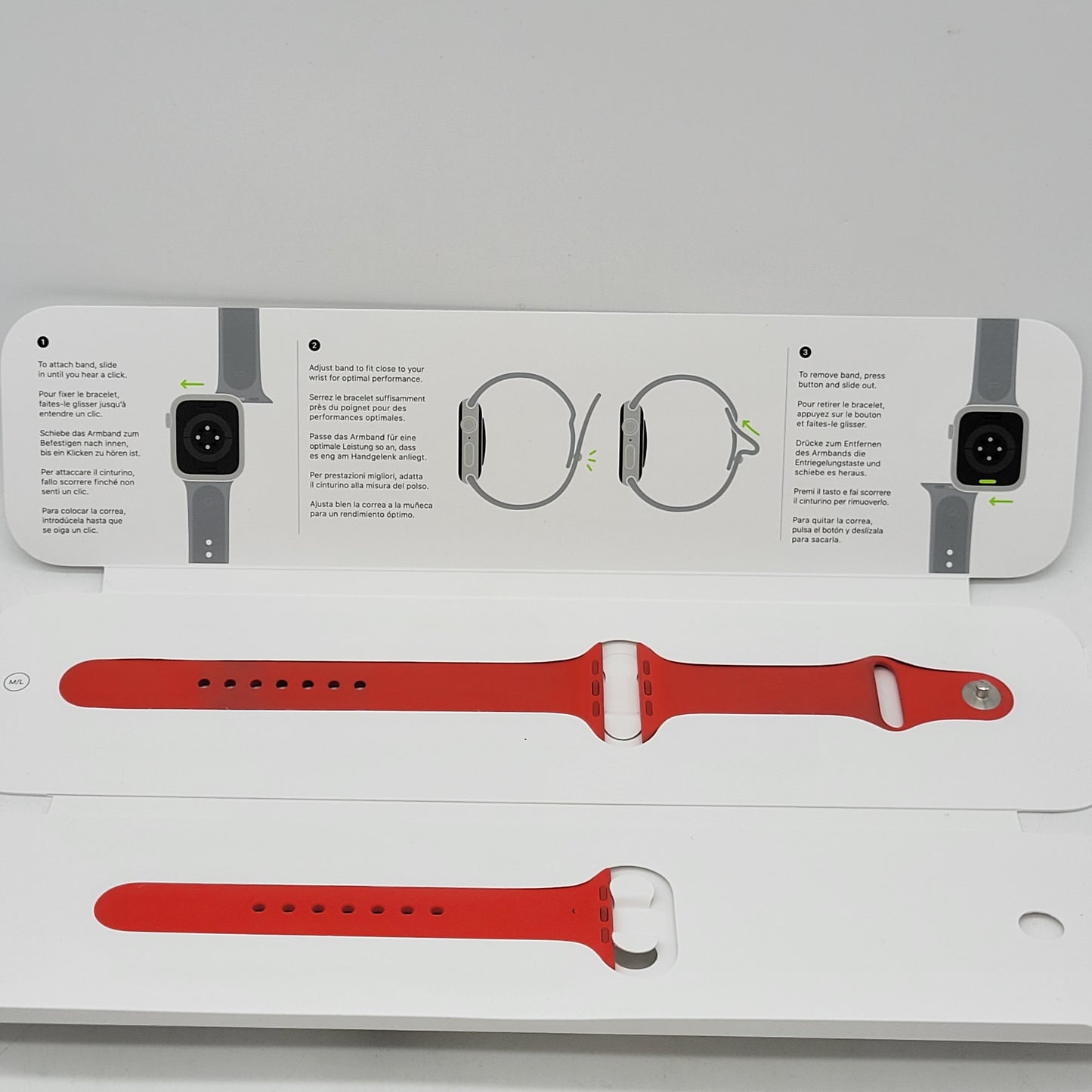 GPS Only Apple Watch Series 6 44MM Product Red Aluminum Red Sport Band M00M3LL/A