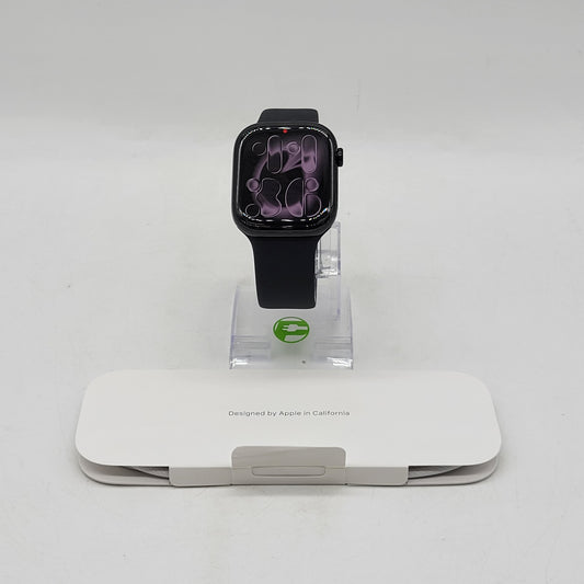 Unlocked Apple Watch Series 11 46MM Jet Black Aluminum Sport Band MFC44LW/A