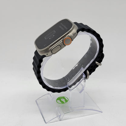 Unlocked Apple Watch Ultra 49MM Natural Titanium Ocean Blue Band MQET3LL/A