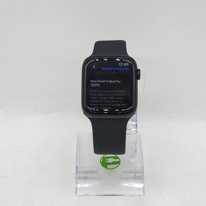 GPS Only Apple Watch SE 3 44MM Midnight Aluminum Black Sport Band MEHQ4LW/A