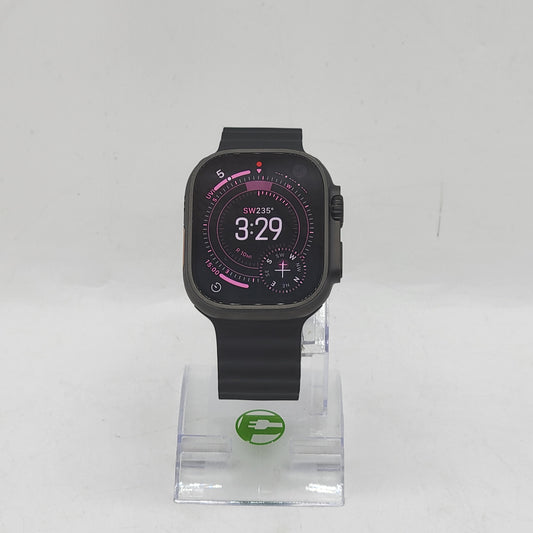 Unlocked Apple Watch Ultra 3 49MM Black Titanium Black Ocean Band MF0J4LW/A