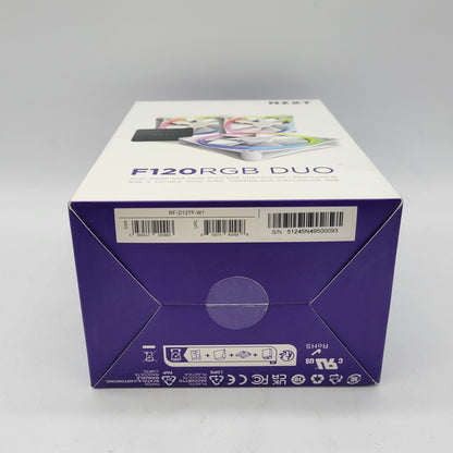 New NXZT F120RGB DUO Dual Sided RGB Fan with RGB Controller RF-D12TF-W1