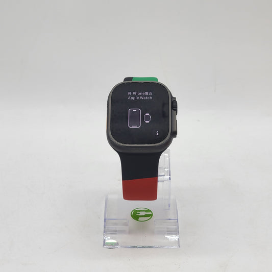 Unlocked Apple Watch Ultra 2 49MM Black Titanium Black Sport Band MX5V3LW/A