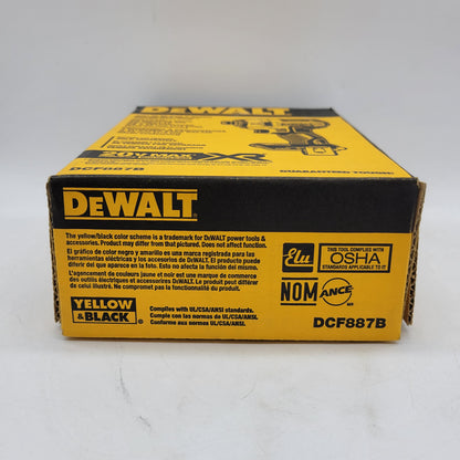 New DeWalt DCF887B 20V MAX 1/4" 3-Speed Brushless Impact Driver Tool Only