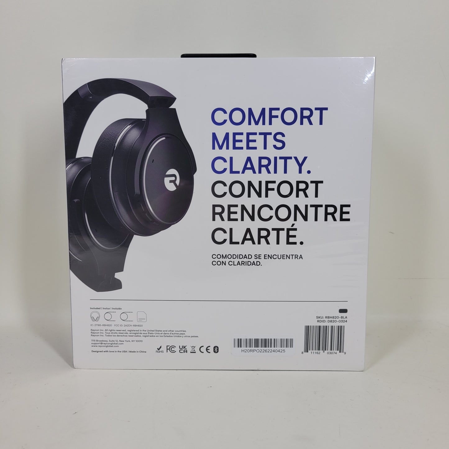 New Raycon EveryDay Noise Cancellation Headphones  Black RBH820-BLA