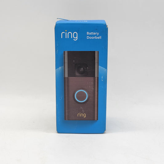 New Ring Battery Doorbell Home Security Camera Black