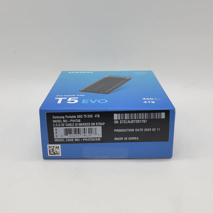 New Samsung T5 EVO 4TB Portable SSD MU-PH4T0S