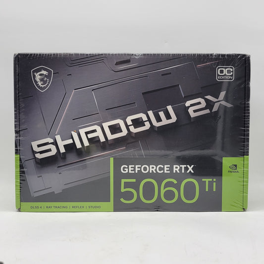 New MSI GeForce RTX 5060 Ti SHADOW 2X OC 8GB GDDR7 Graphics Card 912-V536-035