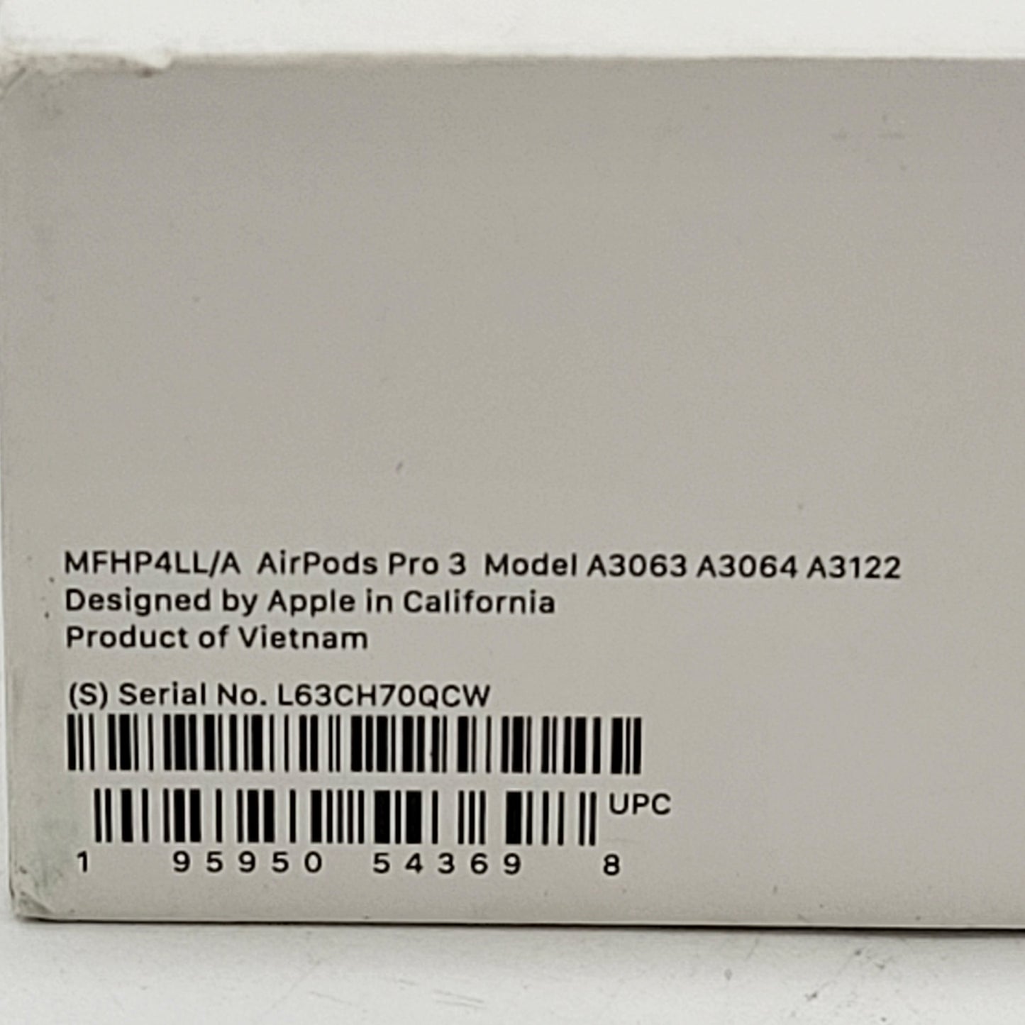 New Apple AirPods Pro 3rd Gen Complete A3064 A3063 A3122 MFHP4LL/A