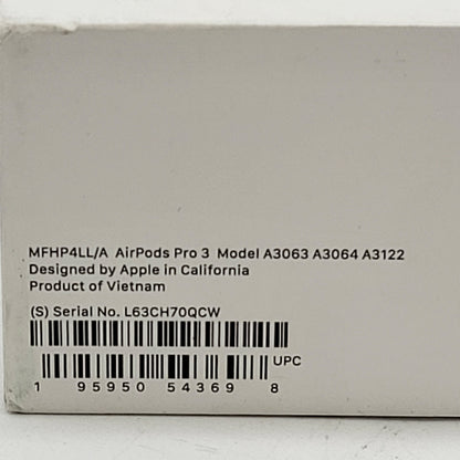 New Apple AirPods Pro 3rd Gen Complete A3064 A3063 A3122 MFHP4LL/A