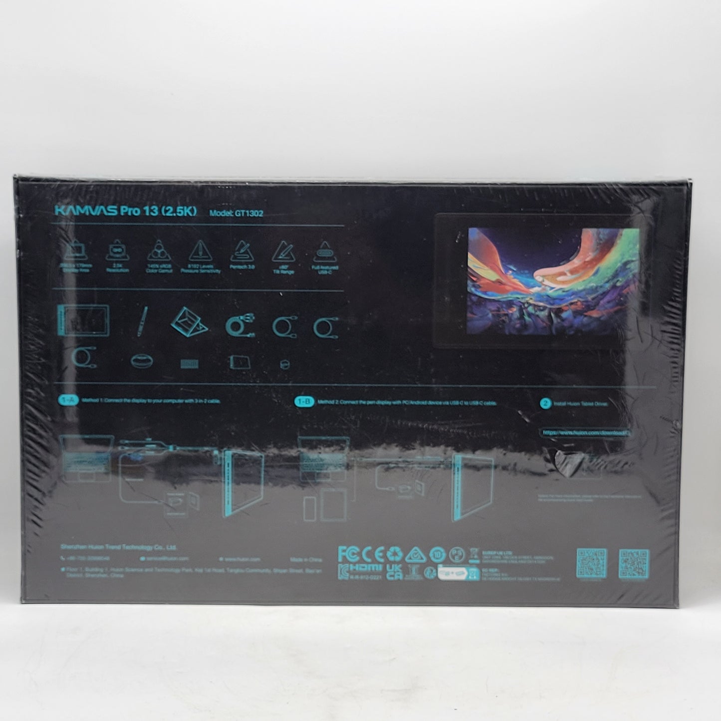 New HUION KAMVAS PRO 13 (2.5K) QLED  Graphics Drawing Tablet Pen Display GT1302