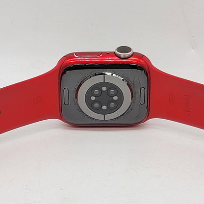 GPS Only Apple Watch Series 8 41MM Product Red Aluminum Red Sport Band A2770