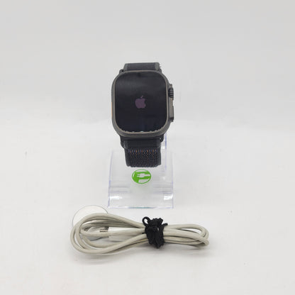 Unlocked Apple Watch Ultra 2 49MM Black Titanium Black Alpine Loop  MX4V3LW/A