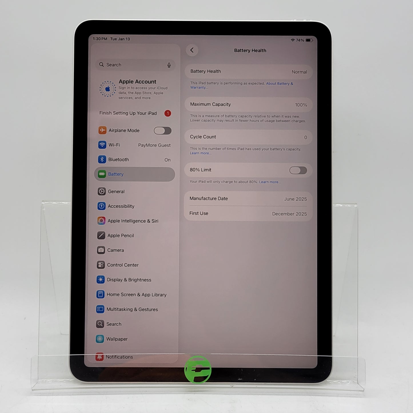 WiFi Only Apple iPad Air 11" M3 128GB Starlight MC9Y4LL/A