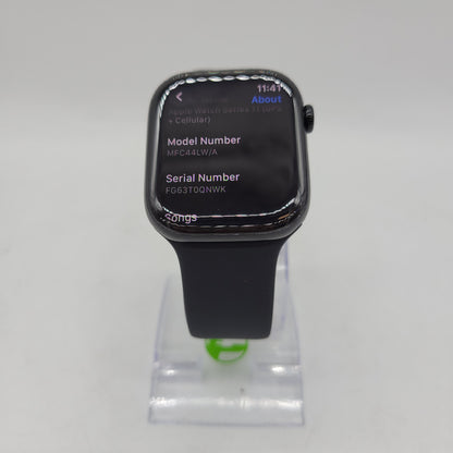 Unlocked Apple Watch Series 11 46MM Jet Black Aluminum Sport Band MFC44LW/A