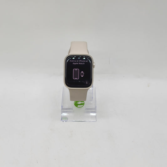 Unlocked Apple Watch Series 9 45MM Starlight Aluminum MRM93LL/A