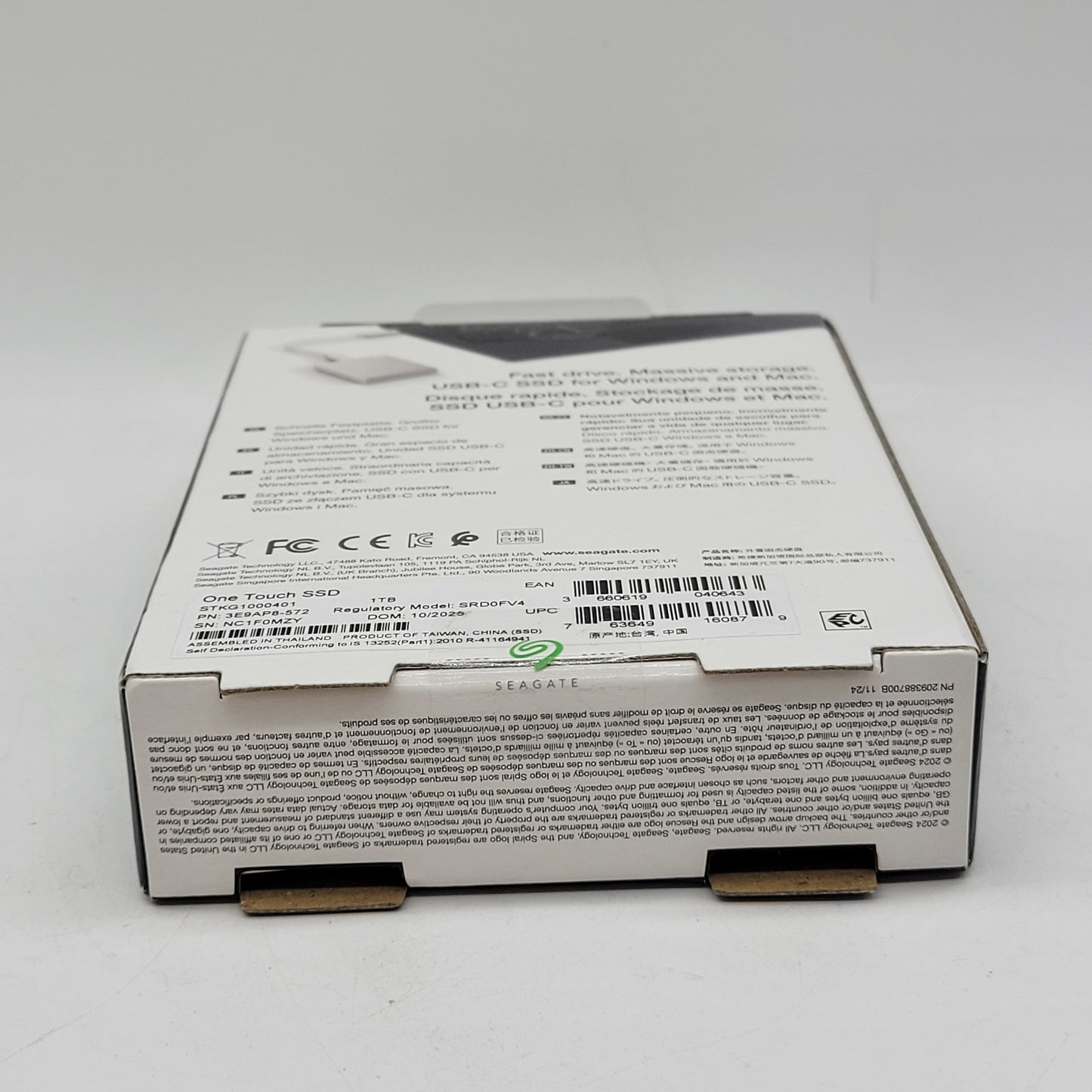 New Seagate External One Touch 1TB USB-C to USB-C SSD 3E9AP8-572