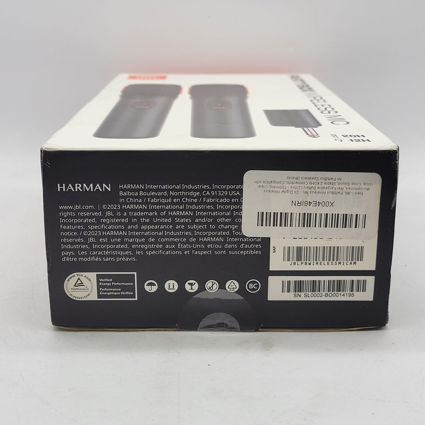 New JBL PartyBox Wireless Microphone JBLPBWIRELESSMICAM