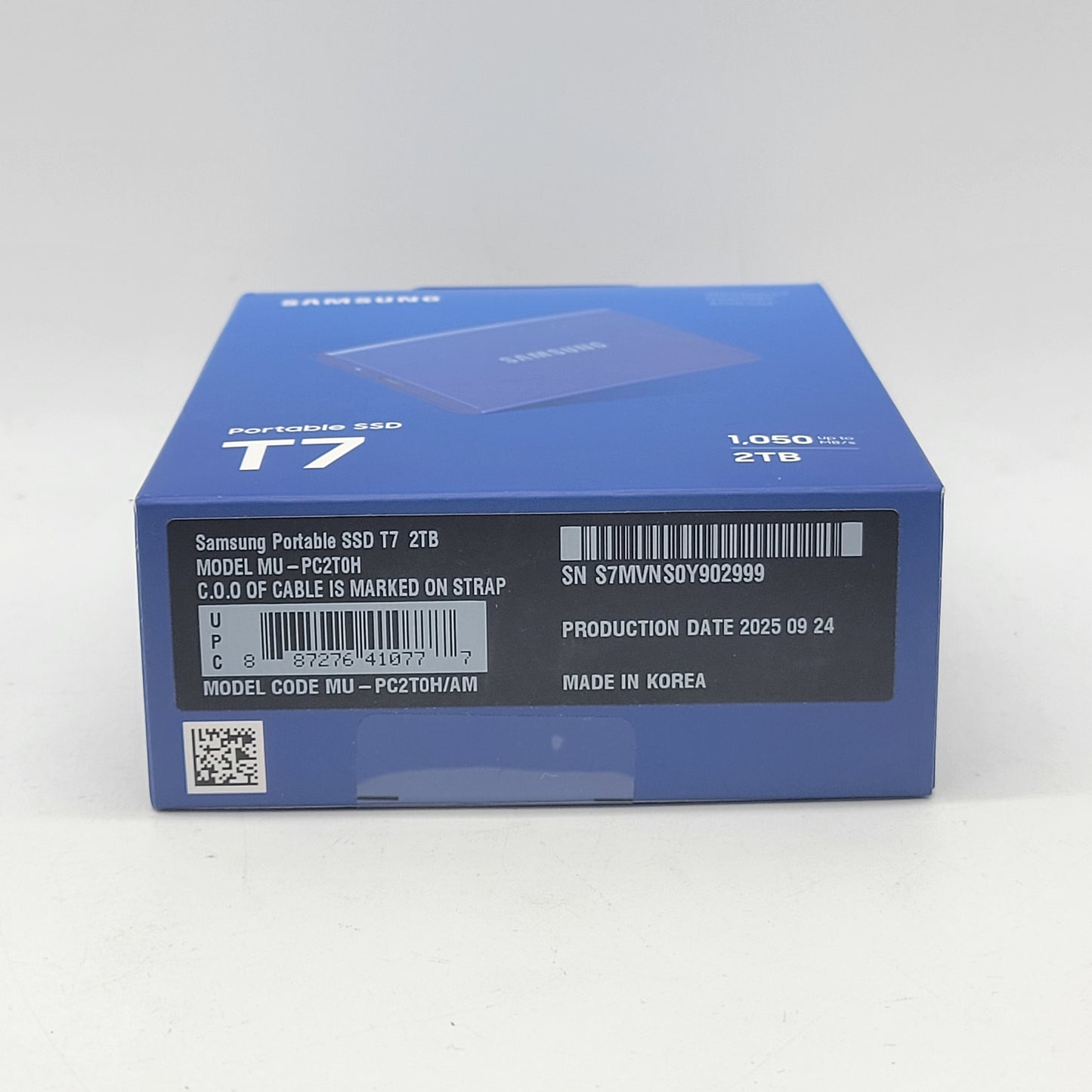 New Samsung Portable SSD T7 2TB MU-PC2T0H