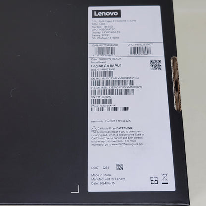 Lenovo Legion Go 8.8" AMD Ryzen Z1 Extreme 16GB 1TB Shadow Black 83E1001YUS