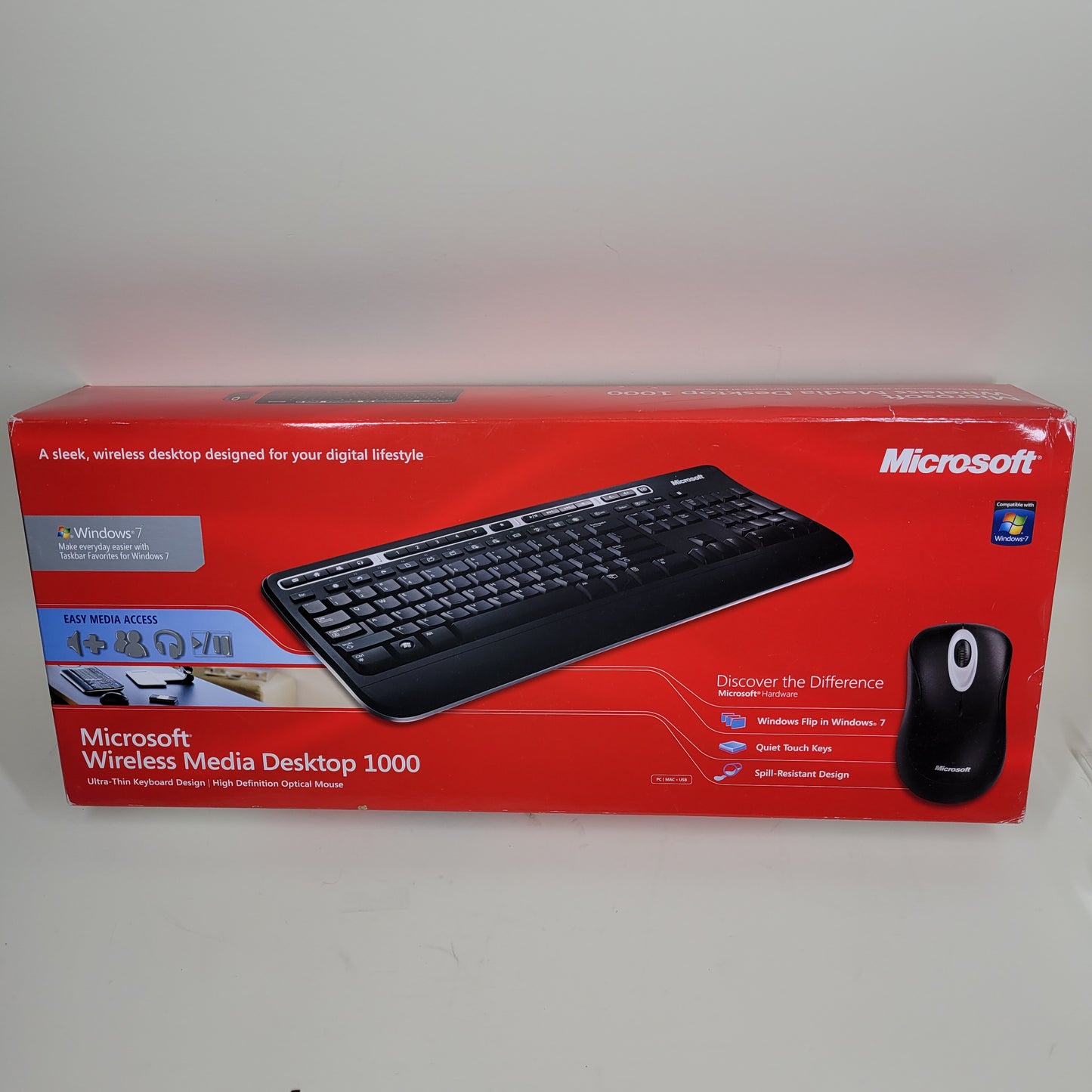 New Microsoft Wireless Media Desktop 1000 Keyboard and Mouse ZHA-00001