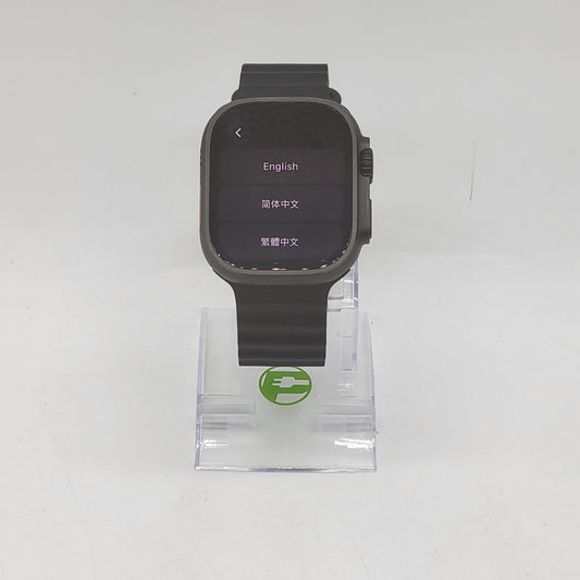 Unlocked Apple Watch Ultra 2 49MM Black Aluminum Black Sport Band MX4P3LW/A